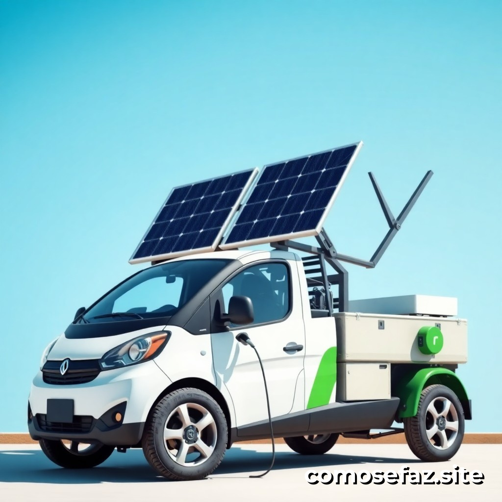 Instalando um Sistema de Carregamento de Bateria Solar para Veículos Elétricos
