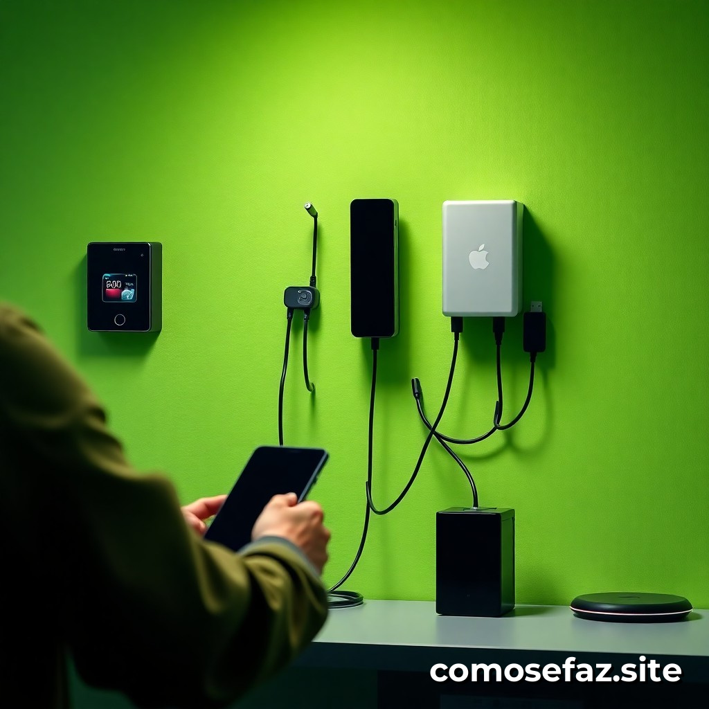 Instalando um sistema de carregamento de baterias para dispositivos portáteis