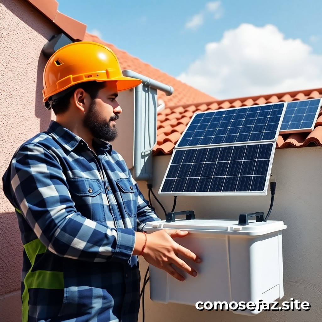 Instalando um Sistema de Carregamento de Baterias Solares em Casa