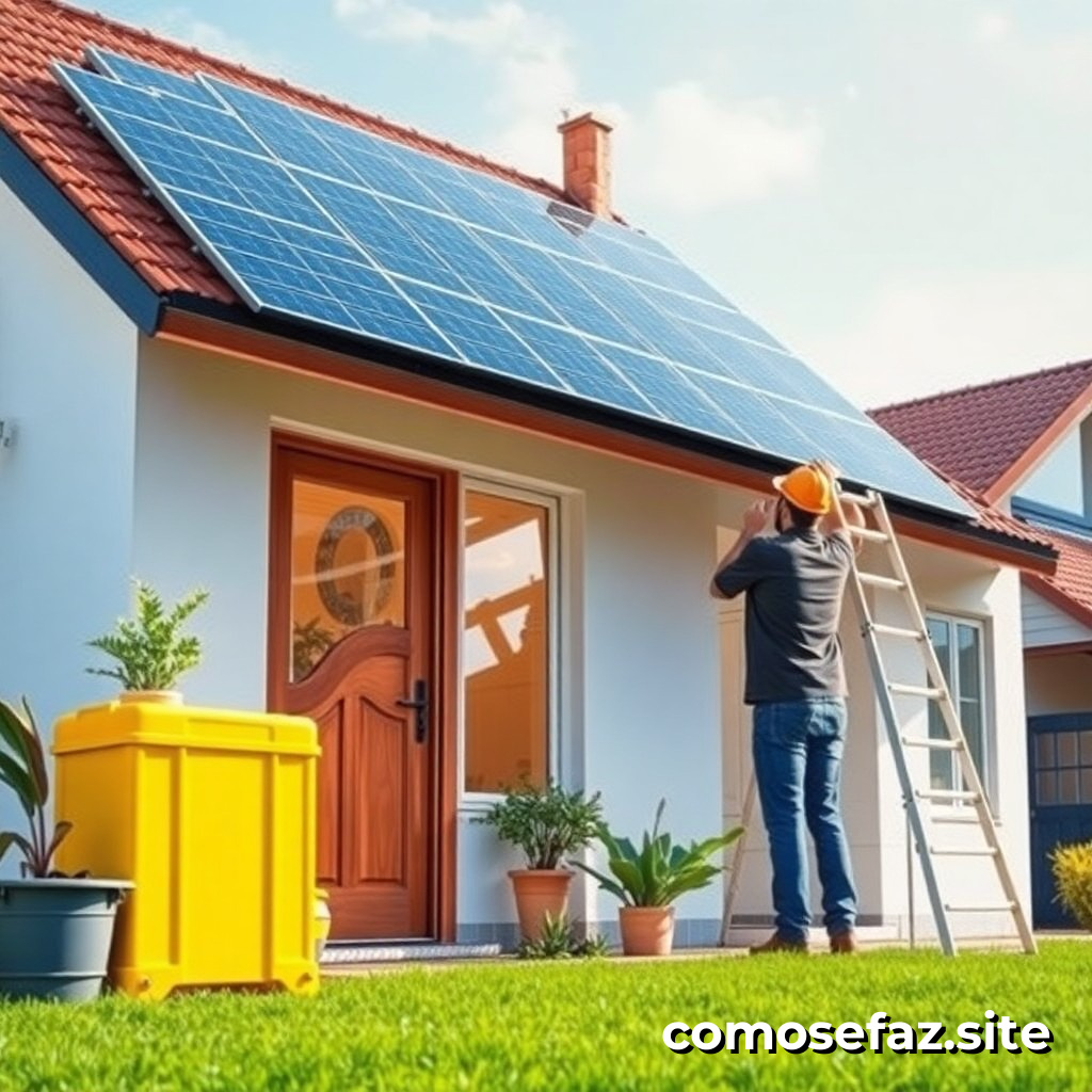 Instalando um sistema de energia solar em casa para reduzir a conta de luz
