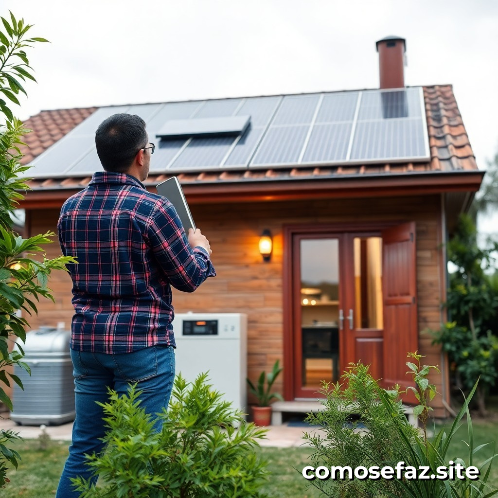 Instalando um sistema de energia solar em minha casa para reduzir a conta de energia