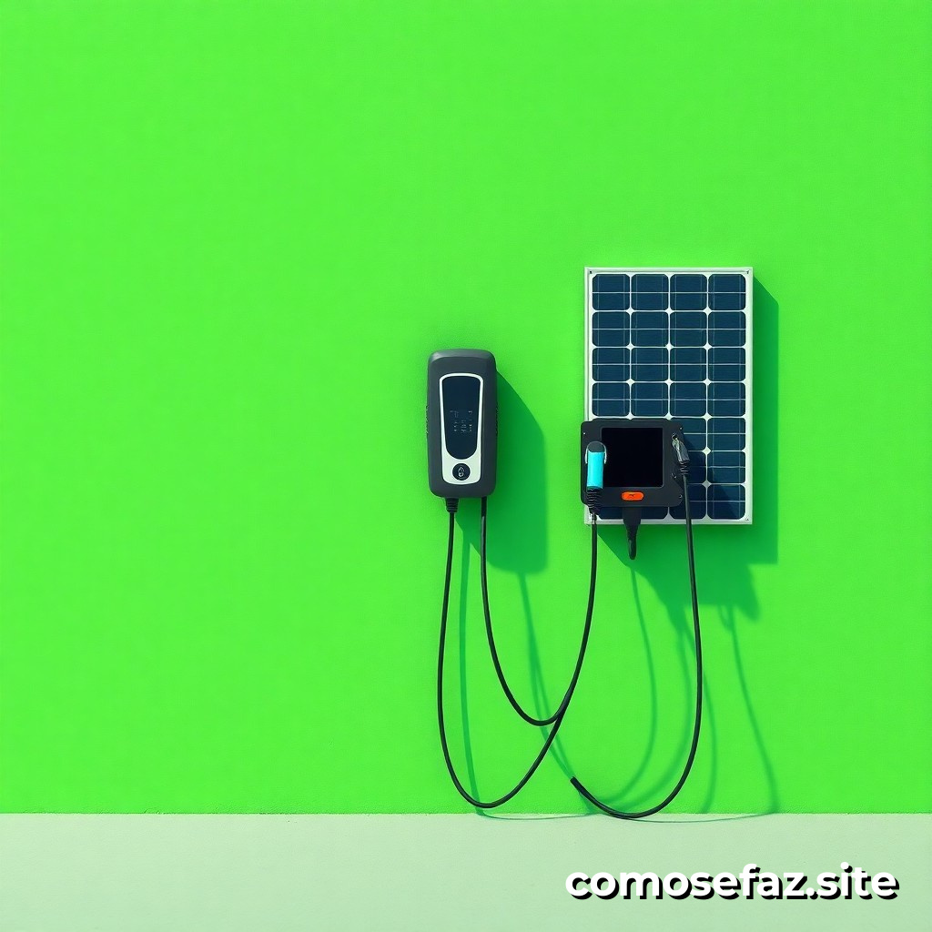 Instalando um sistema de energia solar para carregar dispositivos móveis