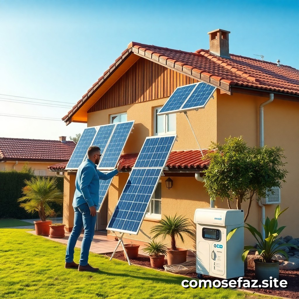 Instalando um sistema de energia solar para reduzir a conta de energia em minha casa
