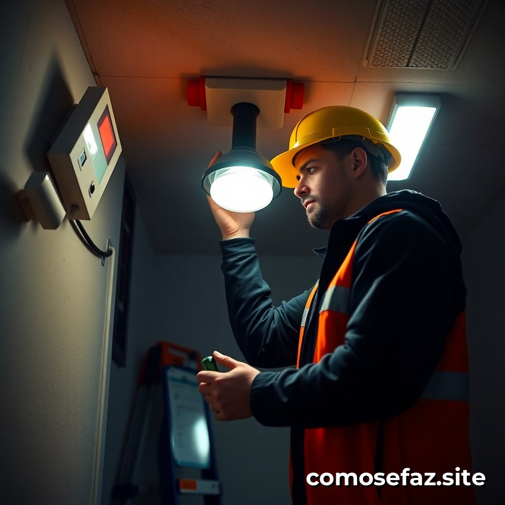 Instalando um sistema de iluminação de emergência em caso de blackout