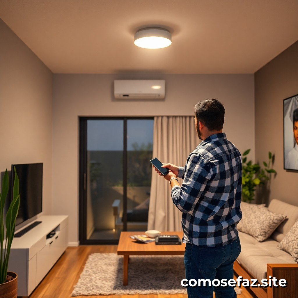 Instalando um sistema de iluminação eficiente com controle remoto em casa