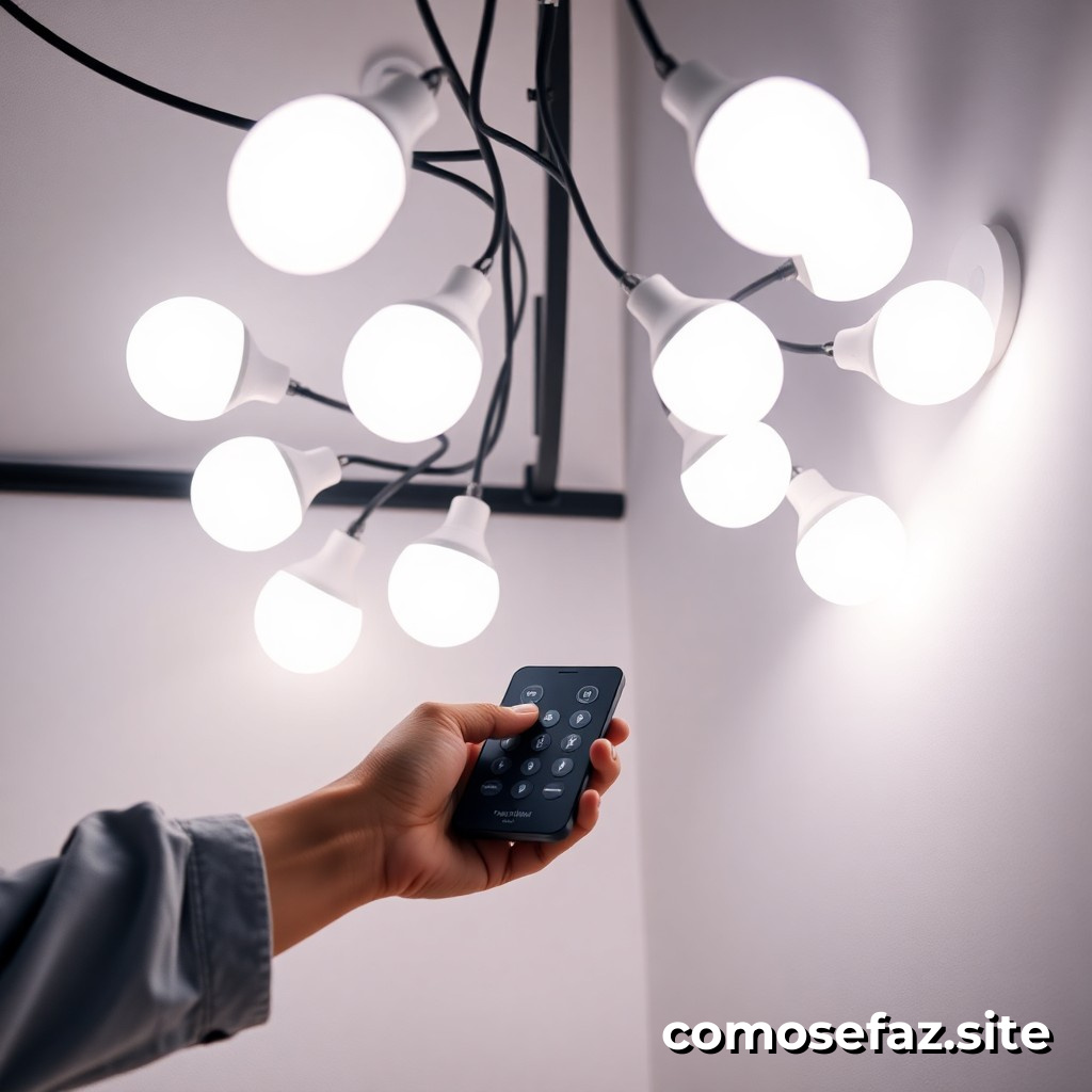 Instalando um Sistema de Iluminação Eficiente com Lâmpadas LED e Controle Remoto