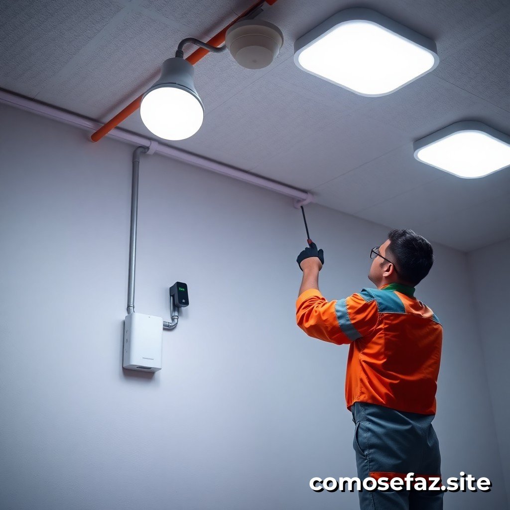 Instalando um Sistema de Iluminação Eficiente com LED e Controle de Energia