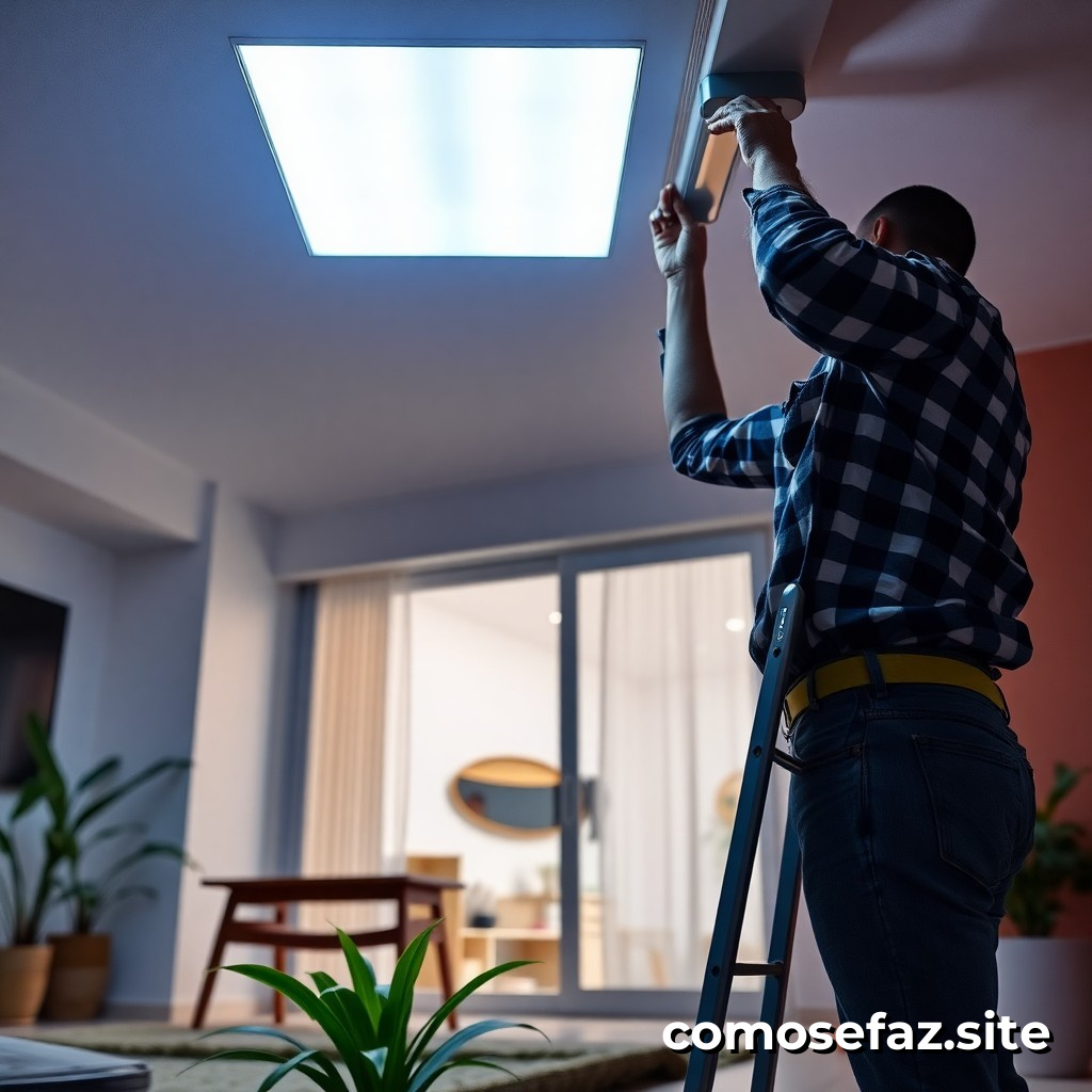 Instalando um sistema de iluminação eficiente com LED em uma casa inteira