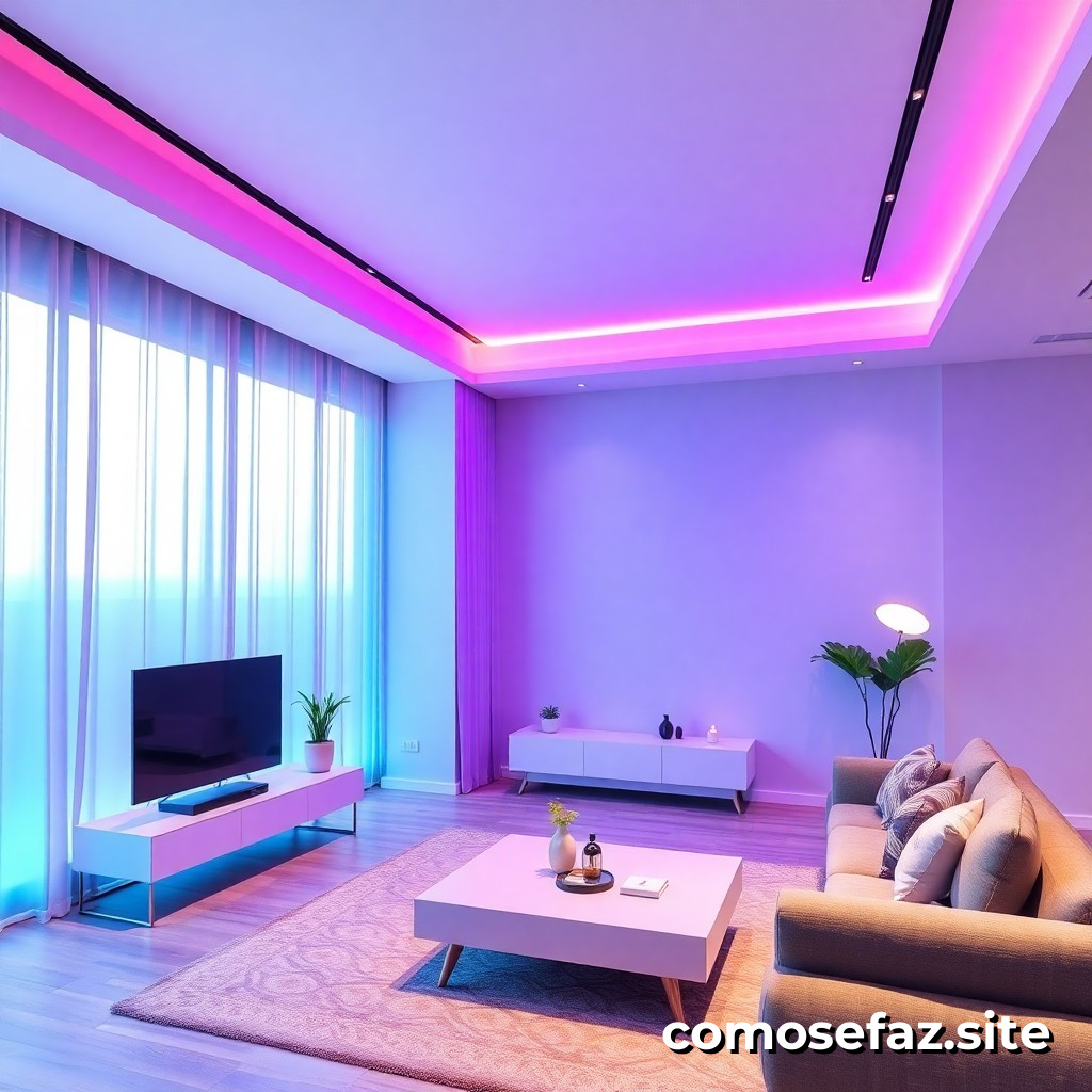 Instalando um Sistema de Iluminação Eficiente com LED em uma Sala de Estar
