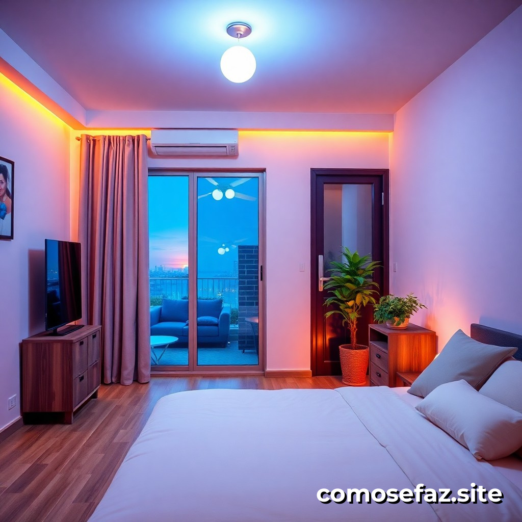 Instalando um sistema de iluminação eficiente em minha casa para reduzir o consumo de energia