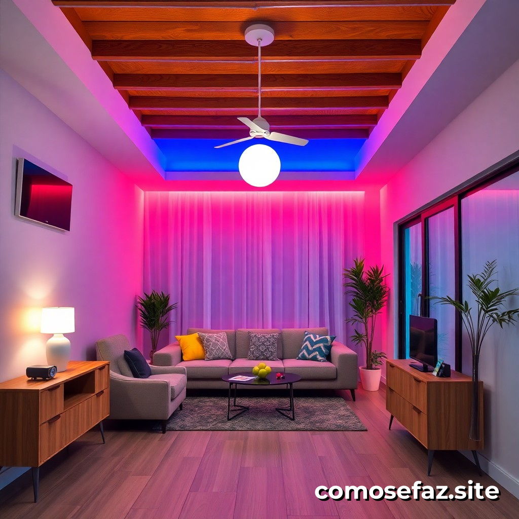 Instalando um sistema de iluminação inteligente com controle remoto em minha casa