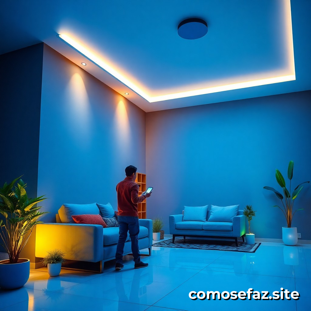 Instalando um sistema de iluminação inteligente com controle remoto em sua casa