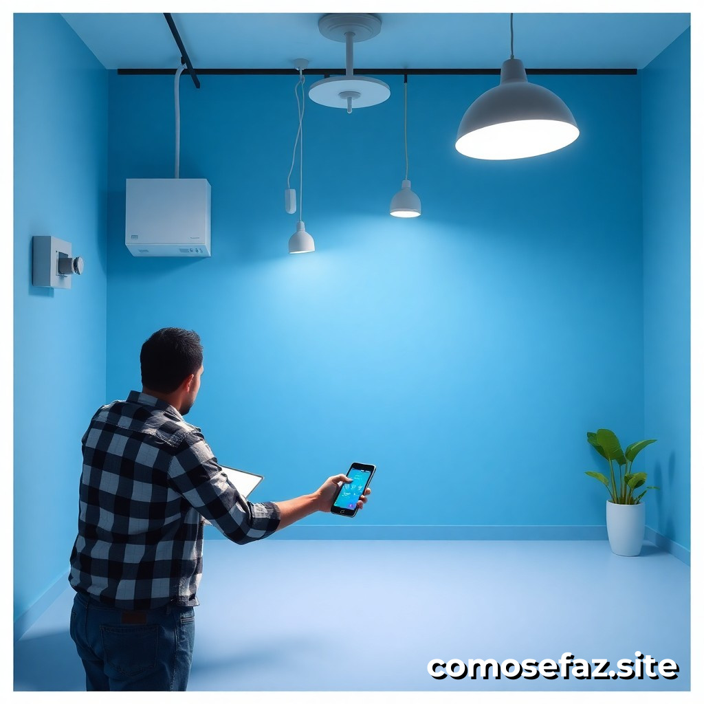 Instalando um sistema de iluminação inteligente com controle via aplicativo