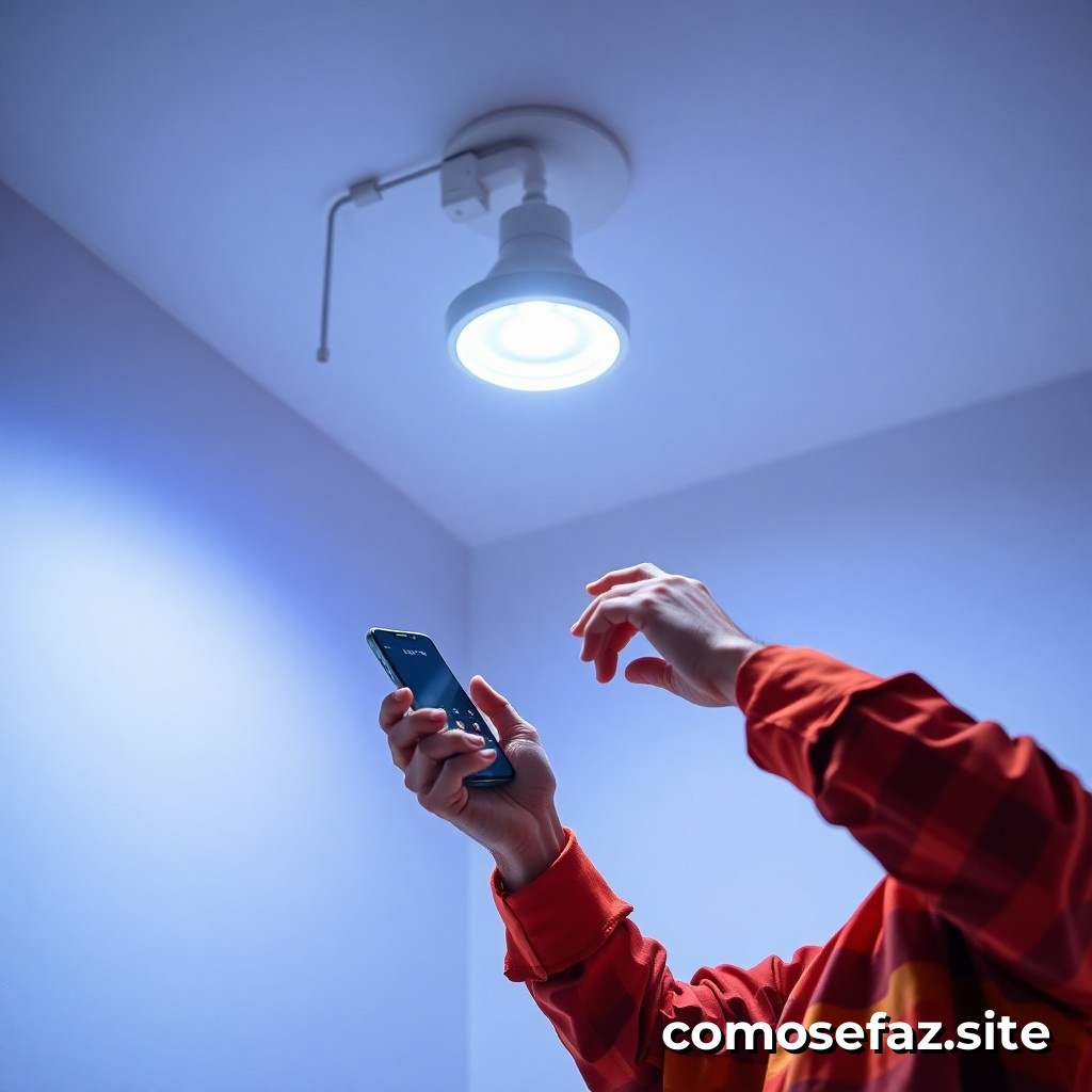 Instalando um sistema de iluminação inteligente com LED e controle via aplicativo