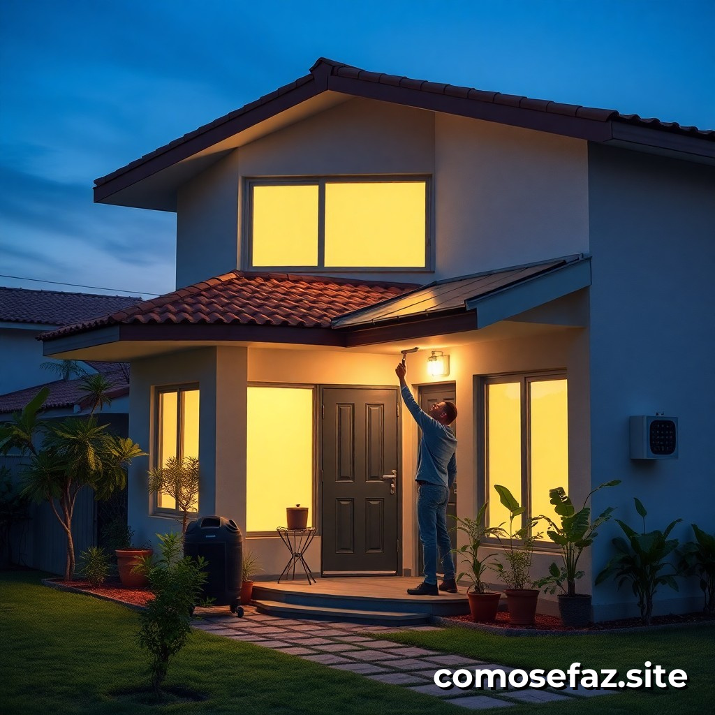Instalando um sistema de iluminação solar em casa para reduzir a conta de luz