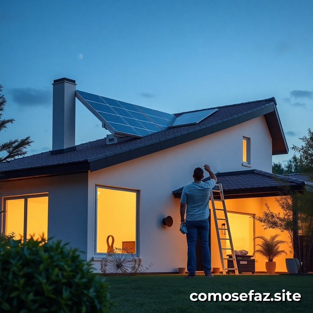 Instalando um sistema de iluminação solar em sua casa para reduzir o consumo de energia