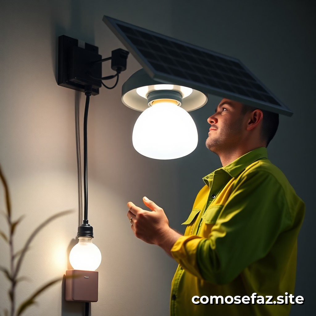 Instalando um sistema de iluminação solar para reduzir a conta de energia elétrica