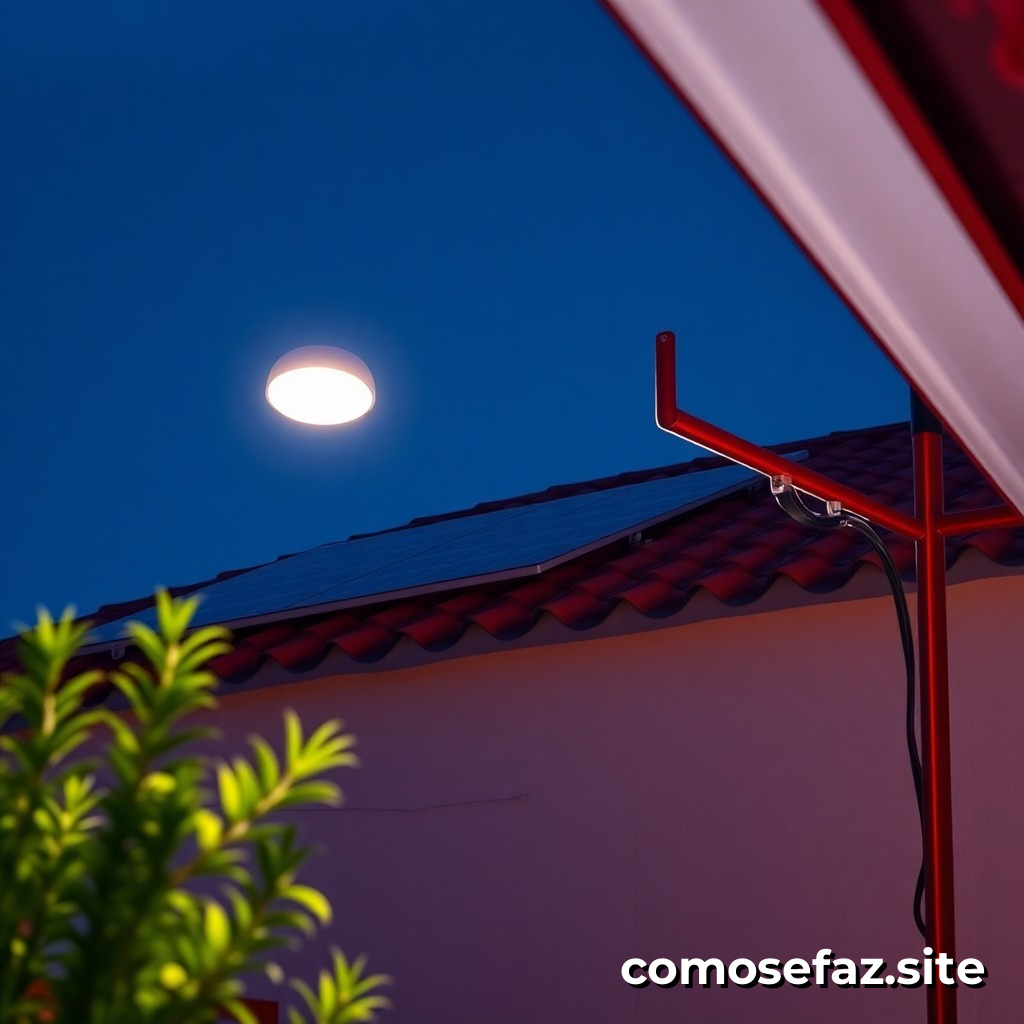 Instalando um sistema de iluminação solar para reduzir sua conta de energia