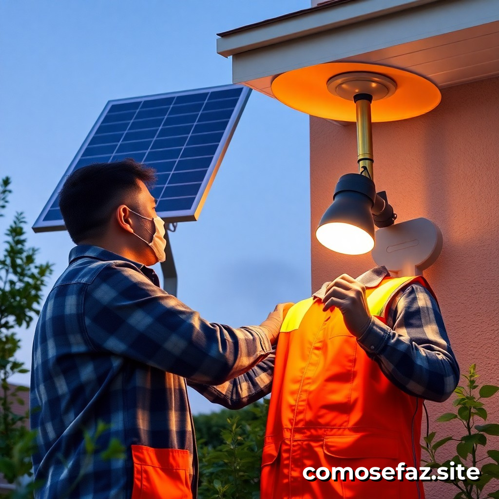 Instalando un sistema de iluminação solar para reducir el consumo de energía