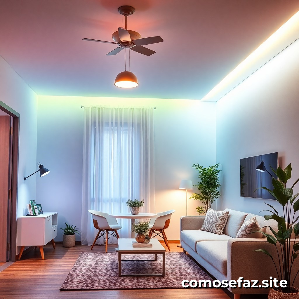 Instalando un sistema de iluminación eficiente con lâmpadas LED en mi hogar