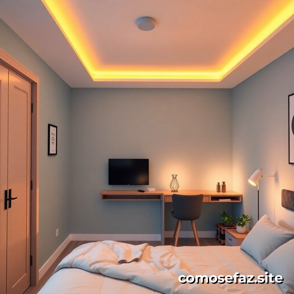 Instalando un sistema de iluminación inteligente en mi habitación con luces LED y control remoto