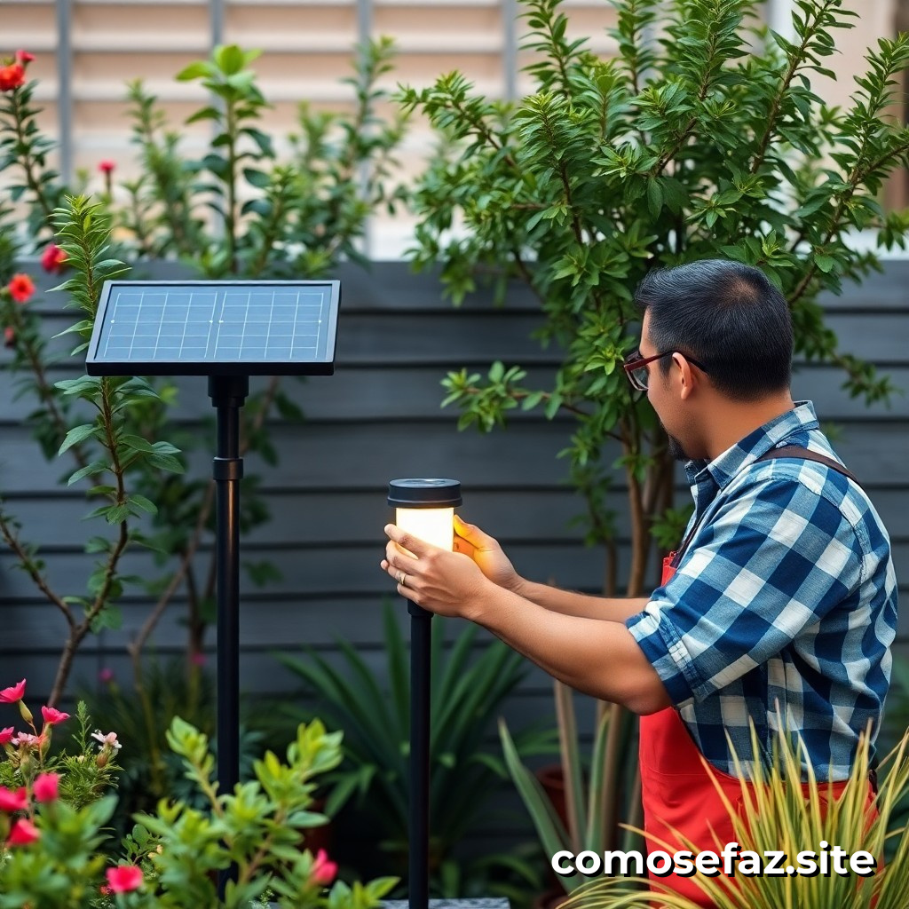 Instalando un sistema de iluminación solar en mi jardín