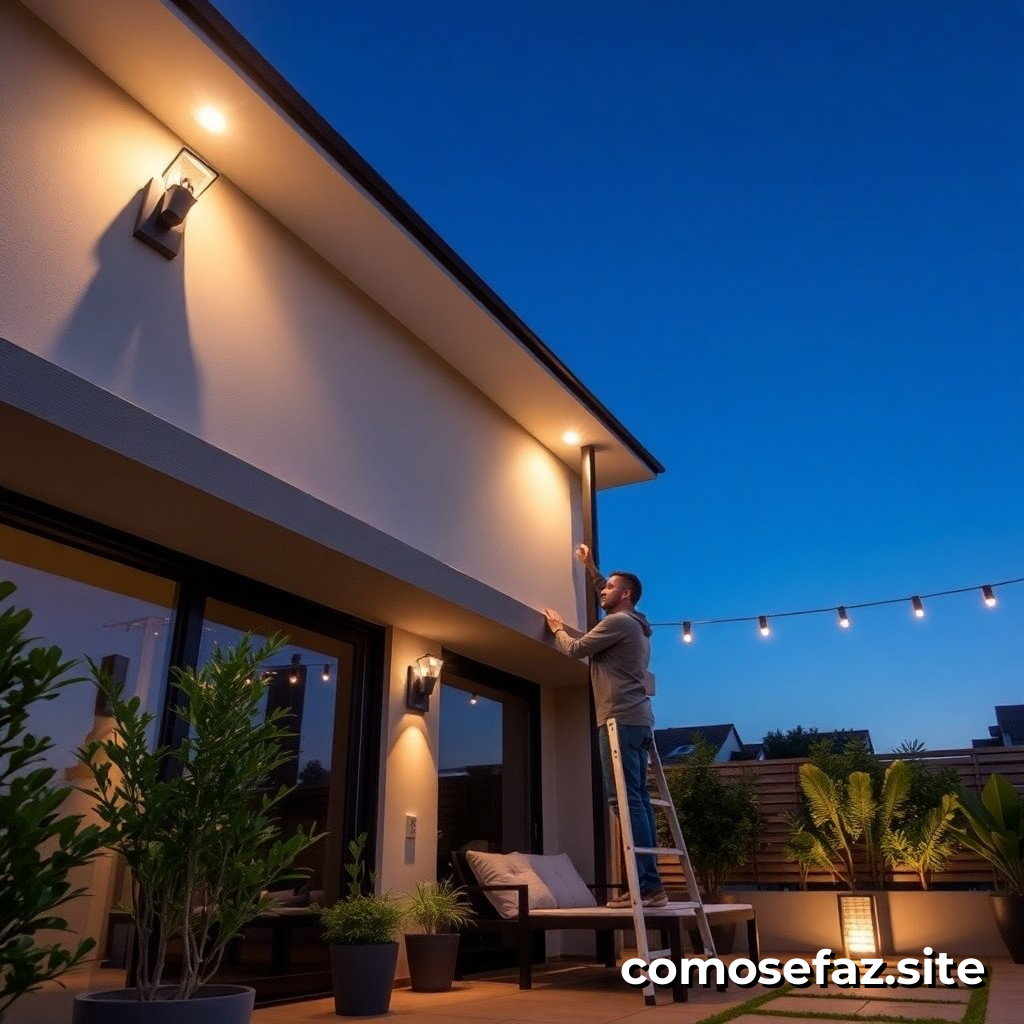 Instalando un sistema de iluminación solar para patios y jardines