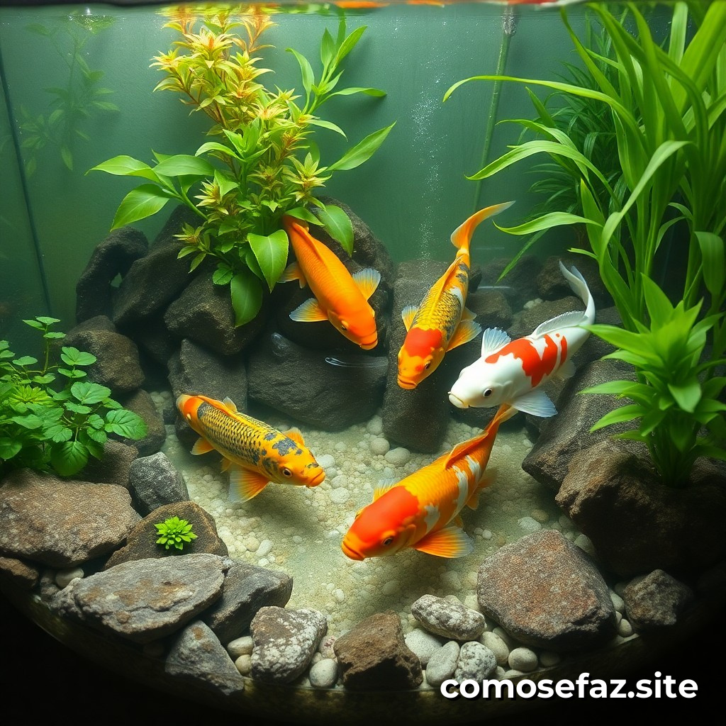 Montando um aquário de água doce com plantas e peixes ornamentais