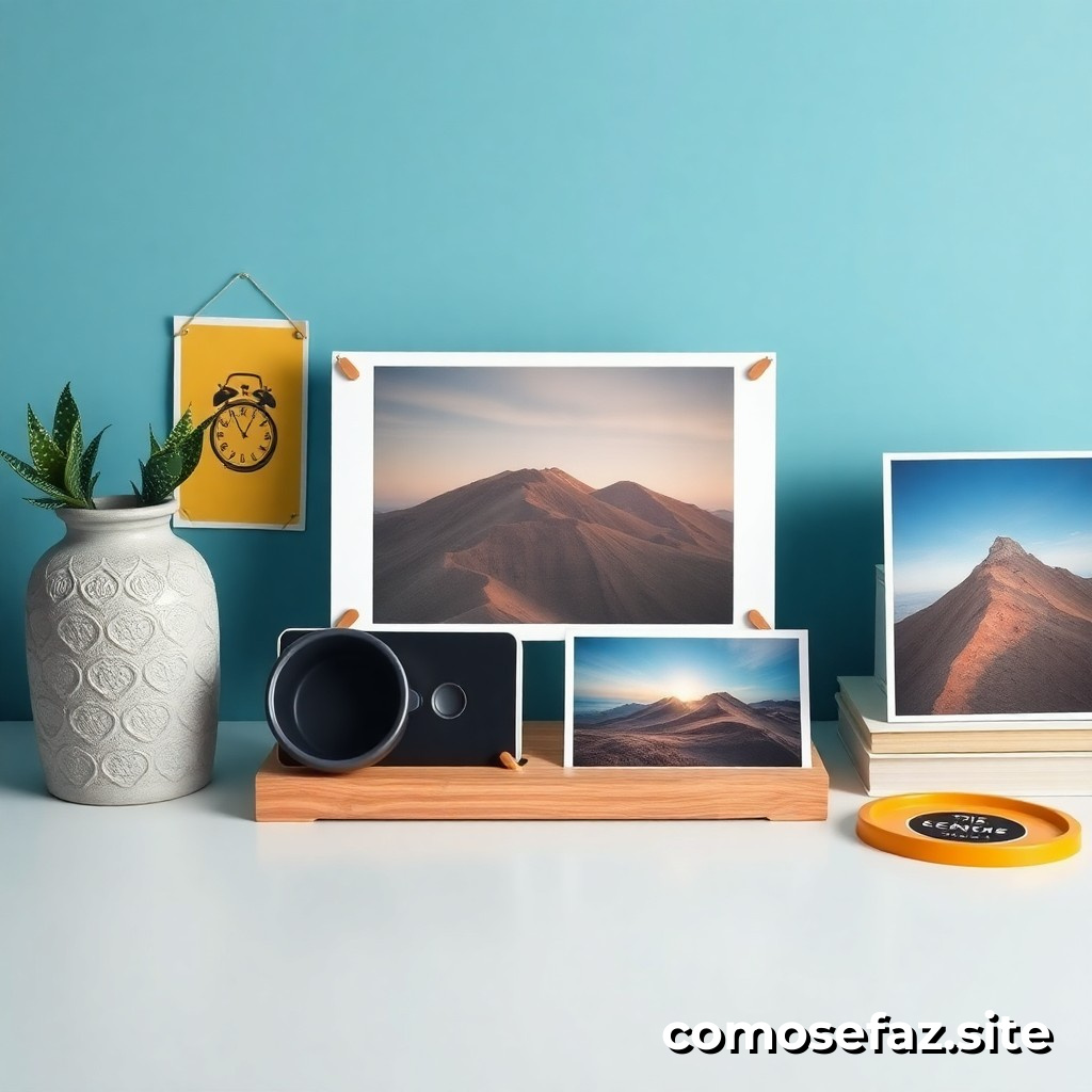 Montando um quadro de fotos personalizado com materiais reciclados