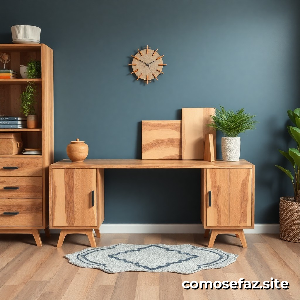 Montando un estante de madera reciclada para decorar tu hogar de manera sostenible