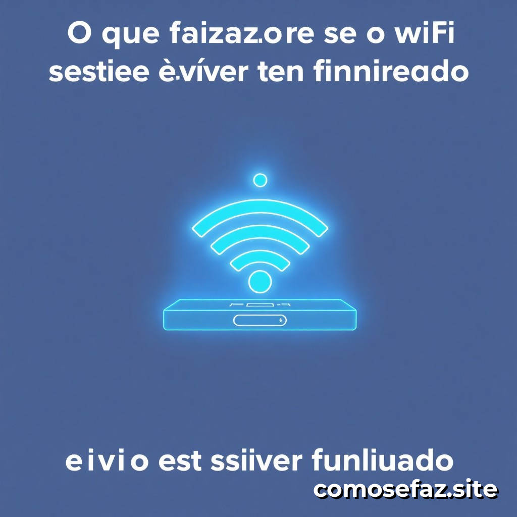 O que fazer se o WiFi não estiver funcionando