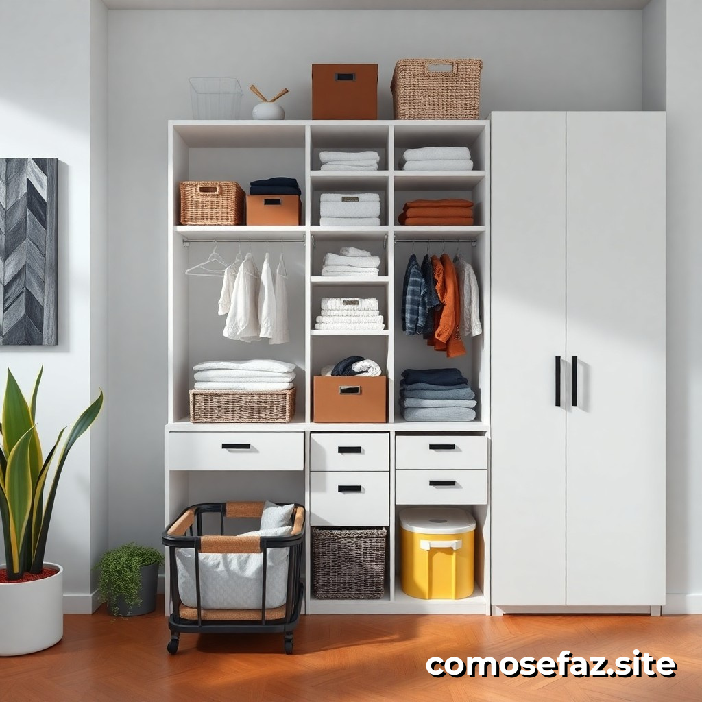 Organizando um espaço de armazenamento em casa para reduzir desperdício