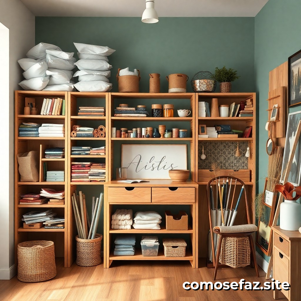 Organizando um Espaço de Armazenamento para Materiais de Arte e Artesanato