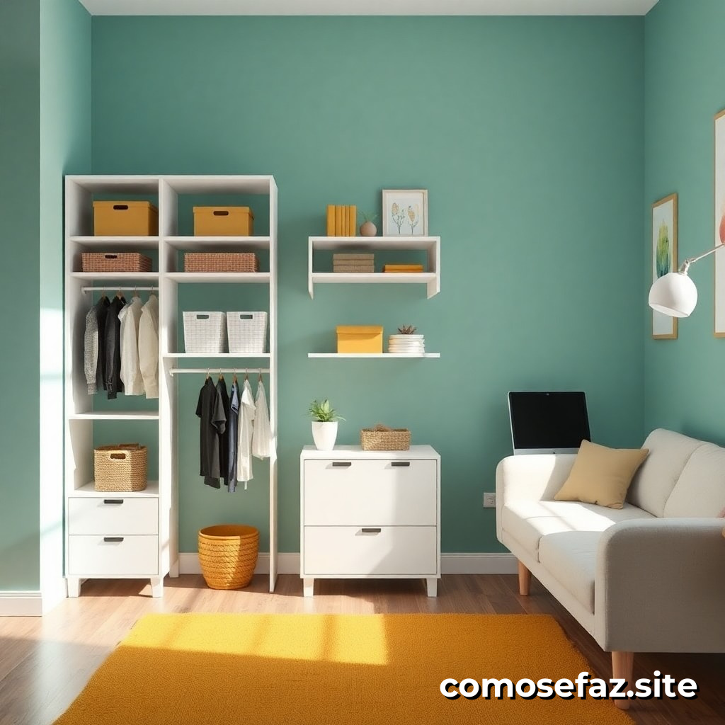 Organizando um espaço de armazenamento para maximizar o uso de espaço em minha casa