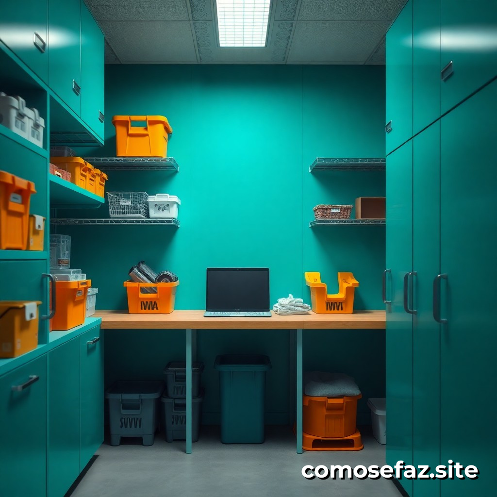 Organizando um espaço de armazenamento para reduzir o desperdício e aumentar a produtividade