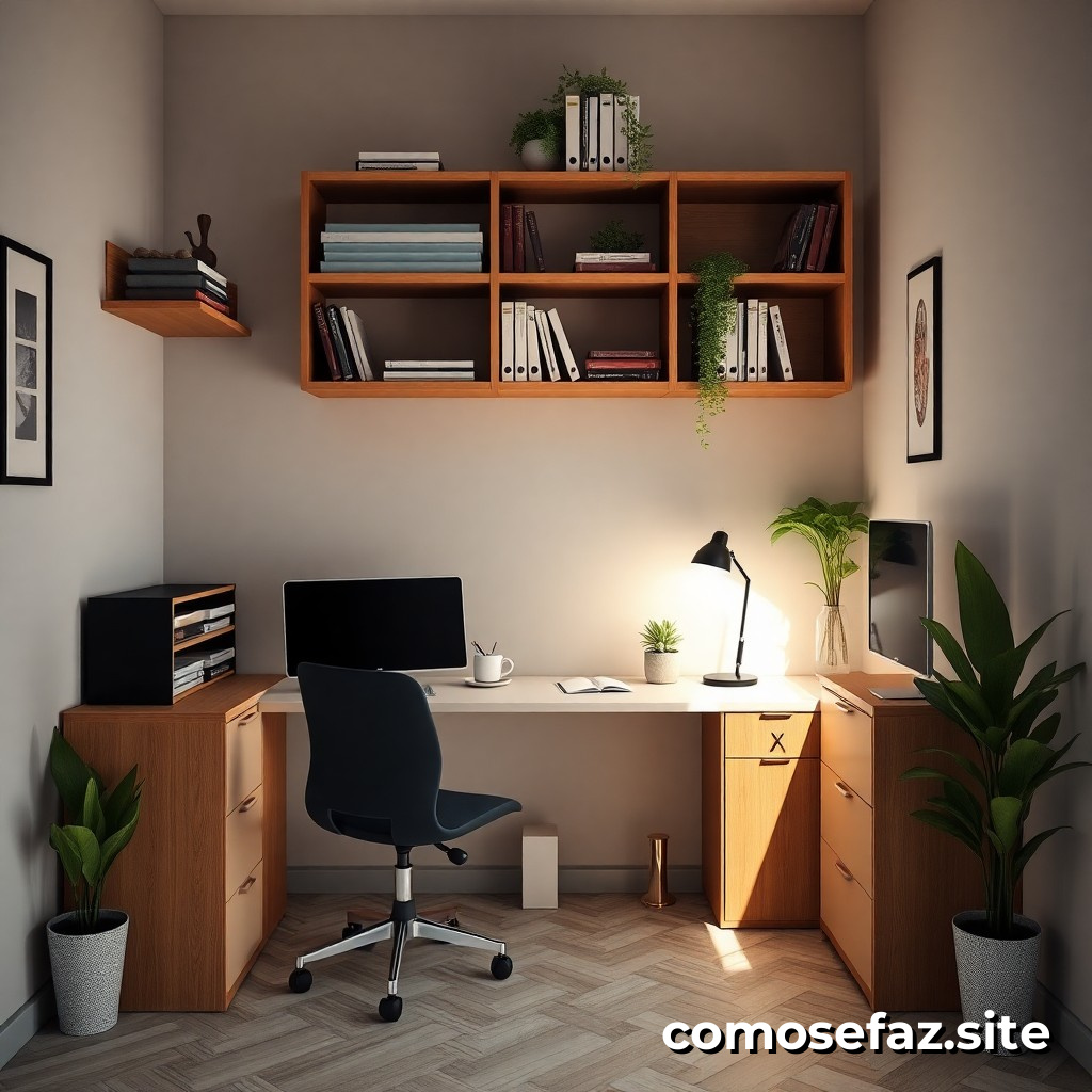 Organizando um espaço de escritório em um ambiente pequeno e compartilhado