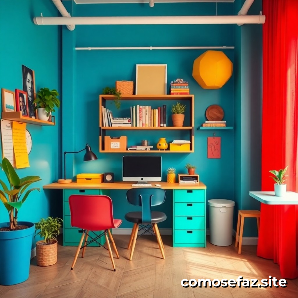 Organizando um Espaço de Trabalho Criativo e Eficiente com Materiais Reciclados