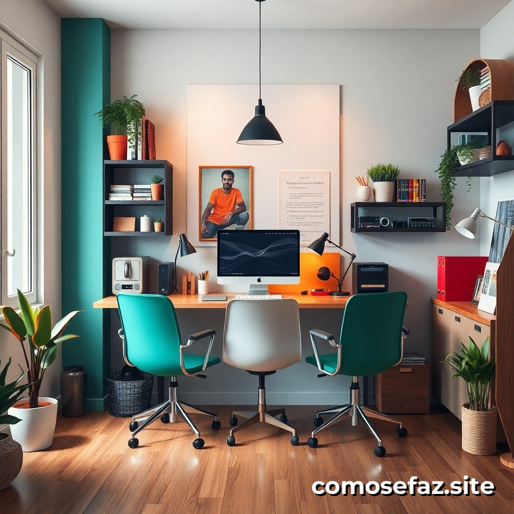 Organizando um Espaço de Trabalho Criativo e Eficiente em Casa