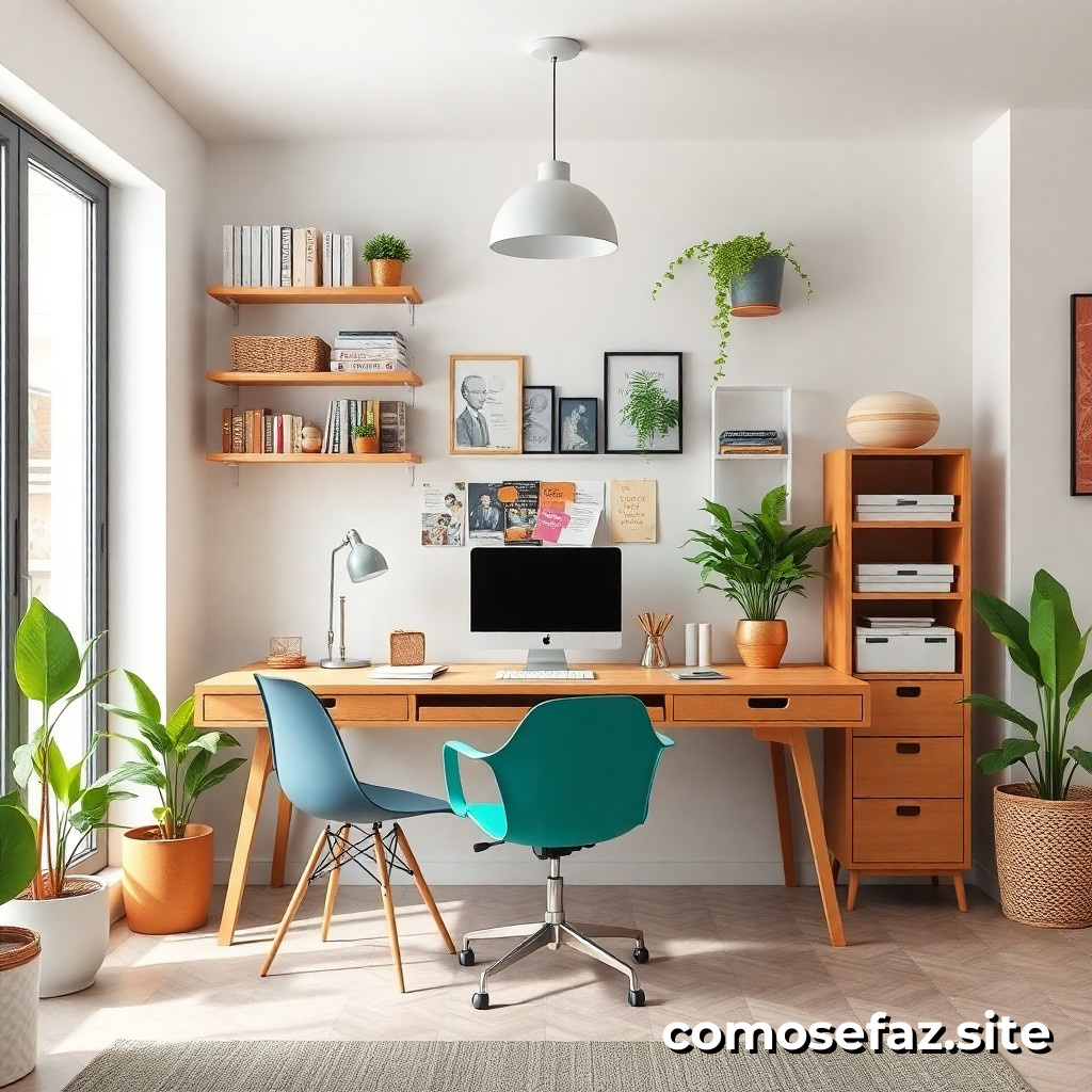 Organizando um espaço de trabalho criativo e inspirador em casa