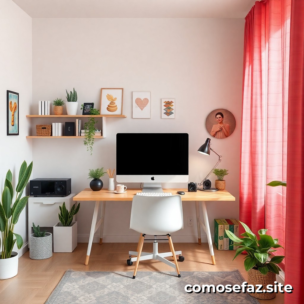 Organizando um espaço de trabalho criativo em casa para aumentar a produtividade e a inspiração