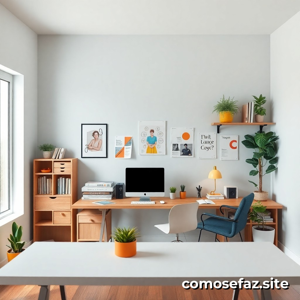 Organizando um espaço de trabalho criativo em casa para estimular a produtividade
