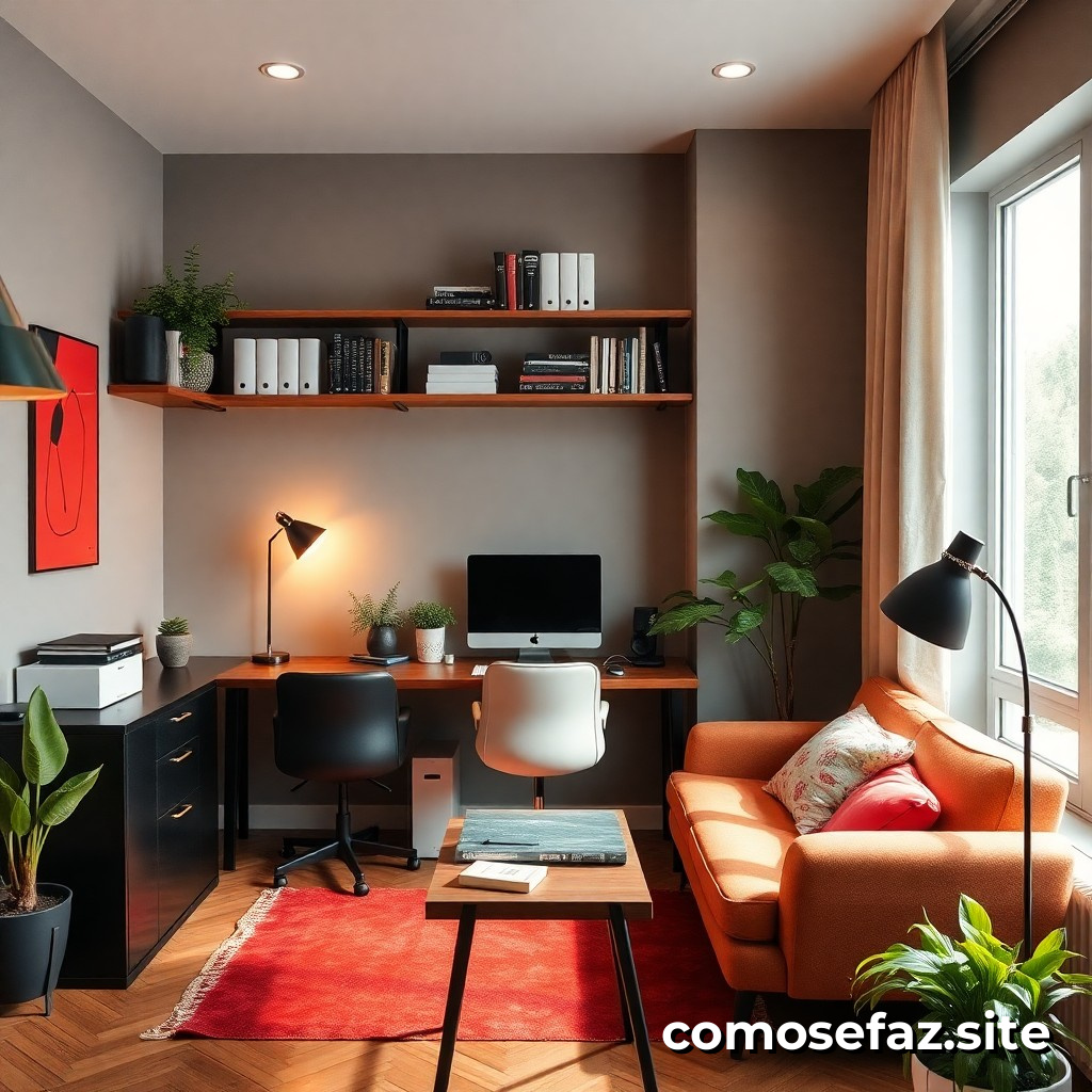 Organizando um Espaço de Trabalho Eficiente e Criativo em Casa
