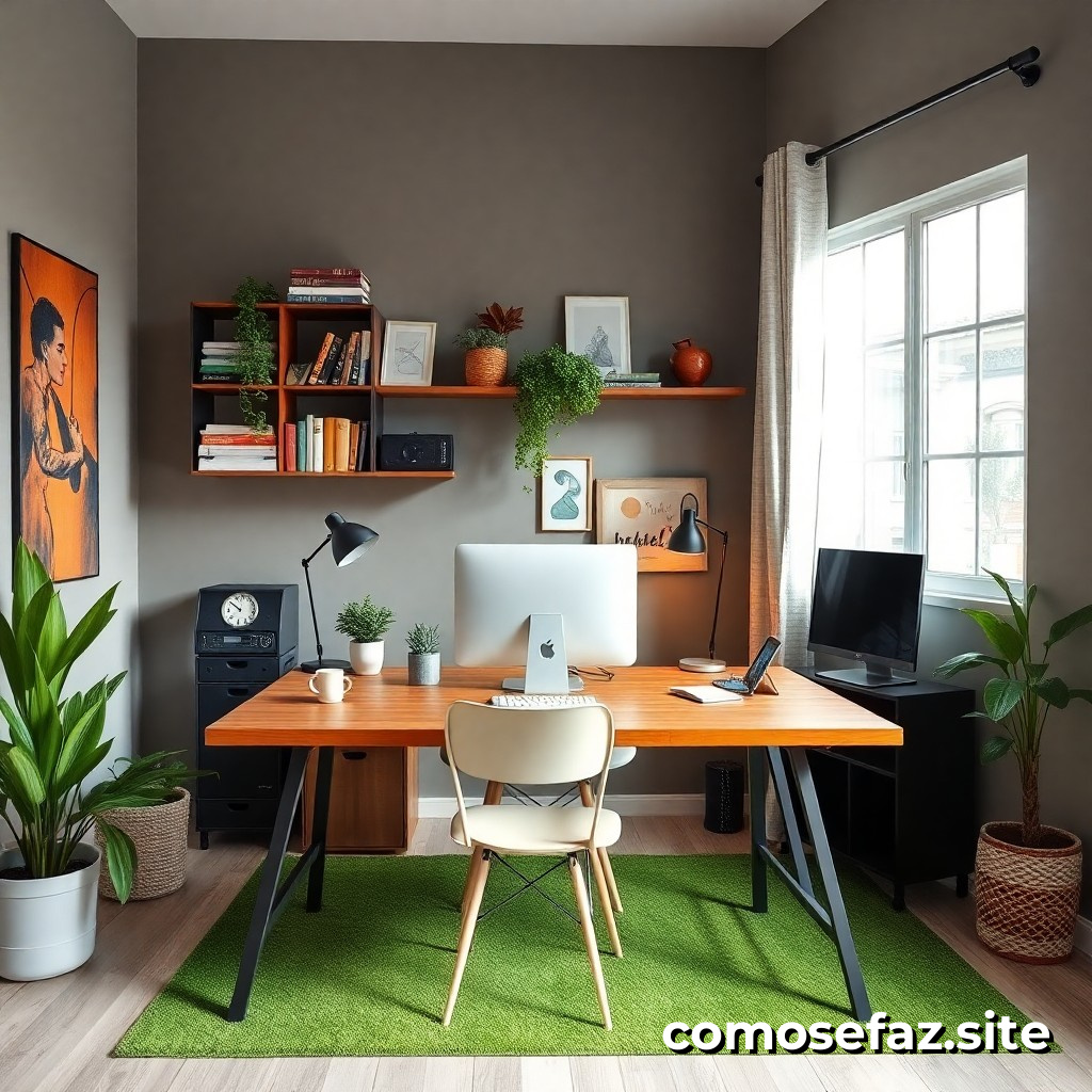 Organizando um espaço de trabalho eficiente e criativo em minha casa