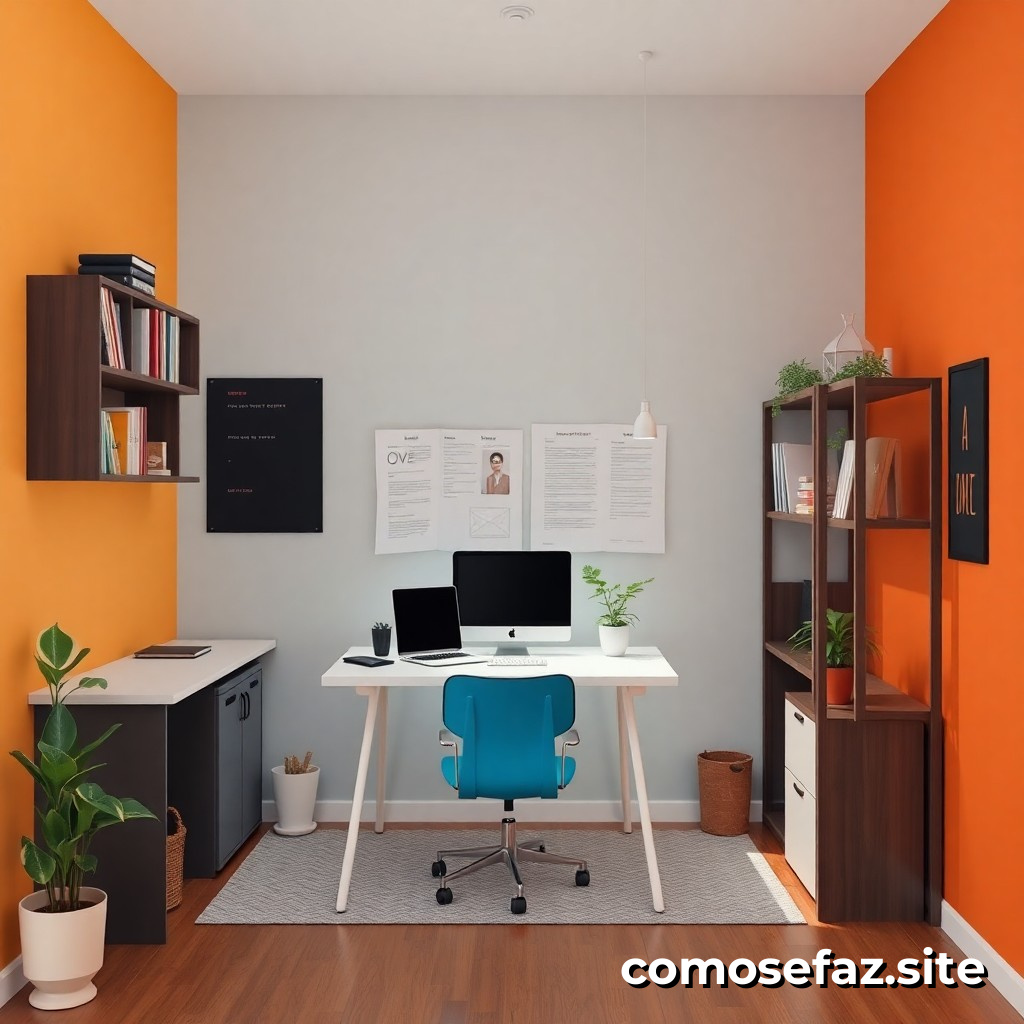Organizando um Espaço de Trabalho Eficiente e Criativo em um Ambiente Pequeno