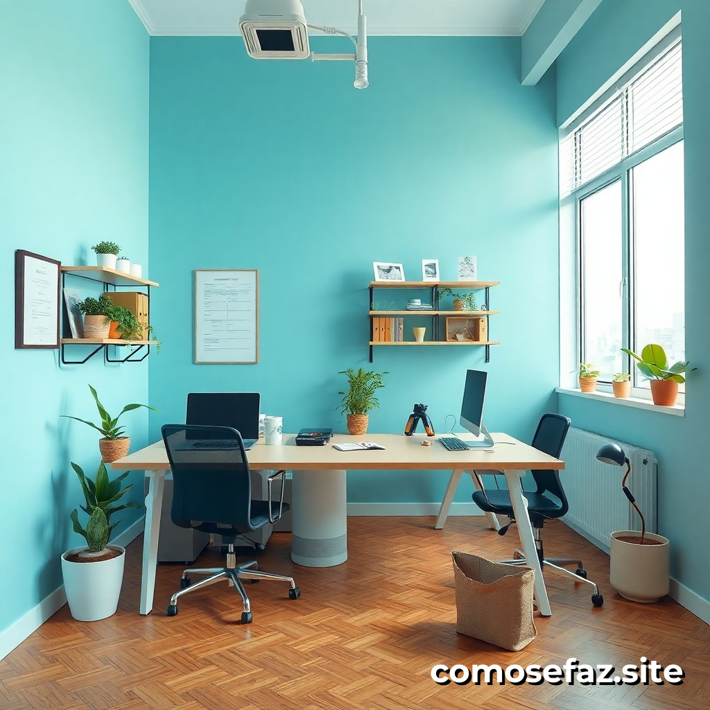 Organizando um Espaço de Trabalho Eficiente e Criativo para Profissionais Criativos com Recursos Reciclados