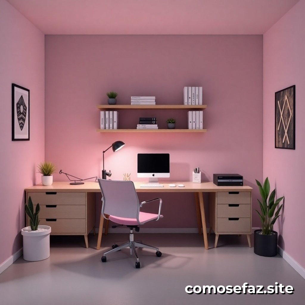 Organizando um Espaço de Trabalho Eficiente e Minimalista em um Escritório Pequeno