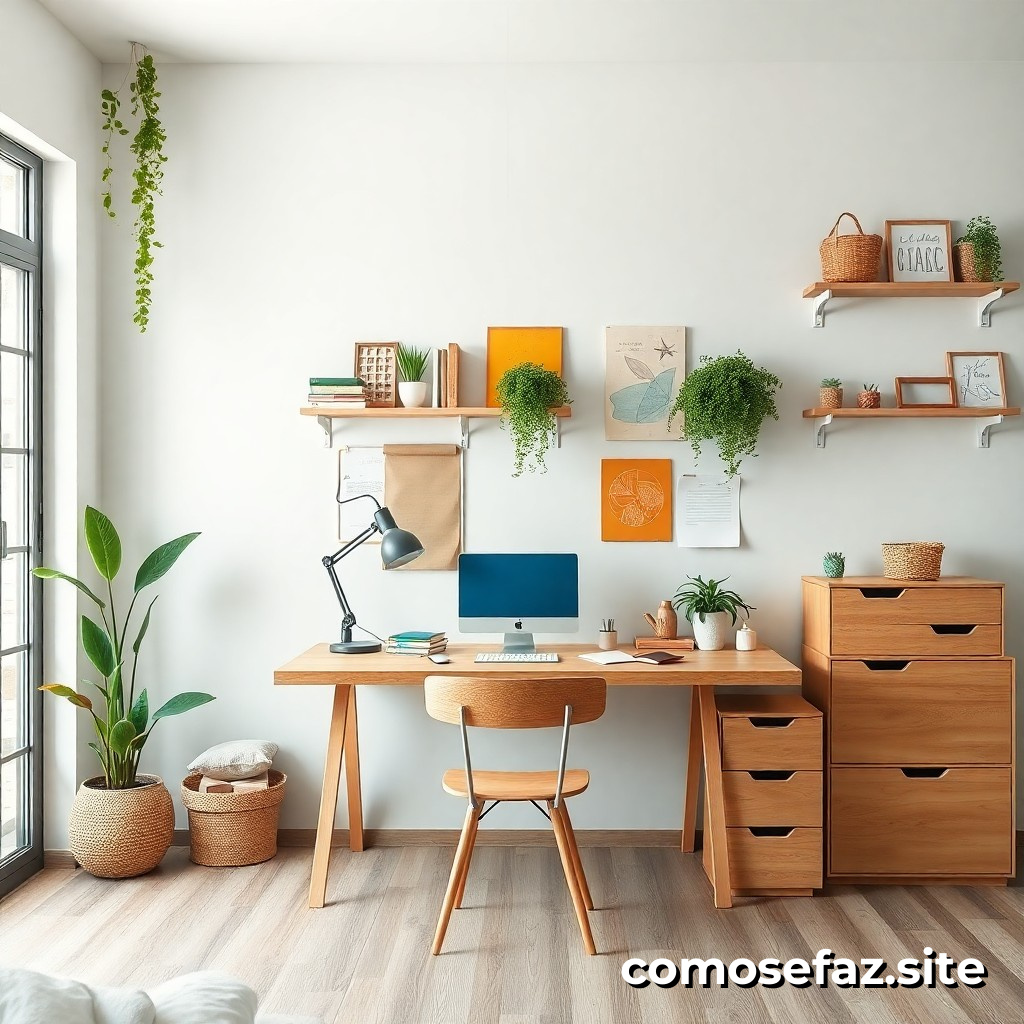 Organizando um Espaço de Trabalho Eficiente em Casa com Materiais Reciclados