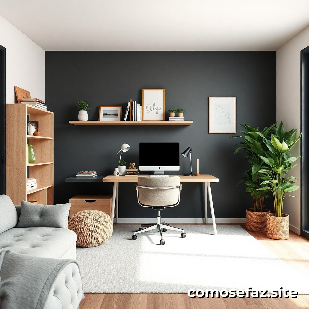 Organizando um Espaço de Trabalho Eficiente em Casa com Materiais Sustentáveis