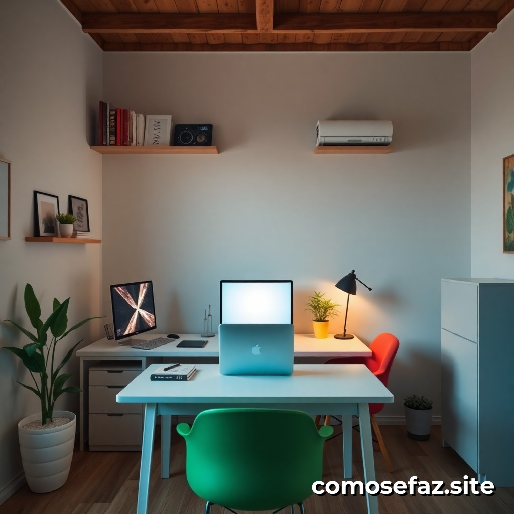Organizando um Espaço de Trabalho Eficiente em um Ambiente de Casa