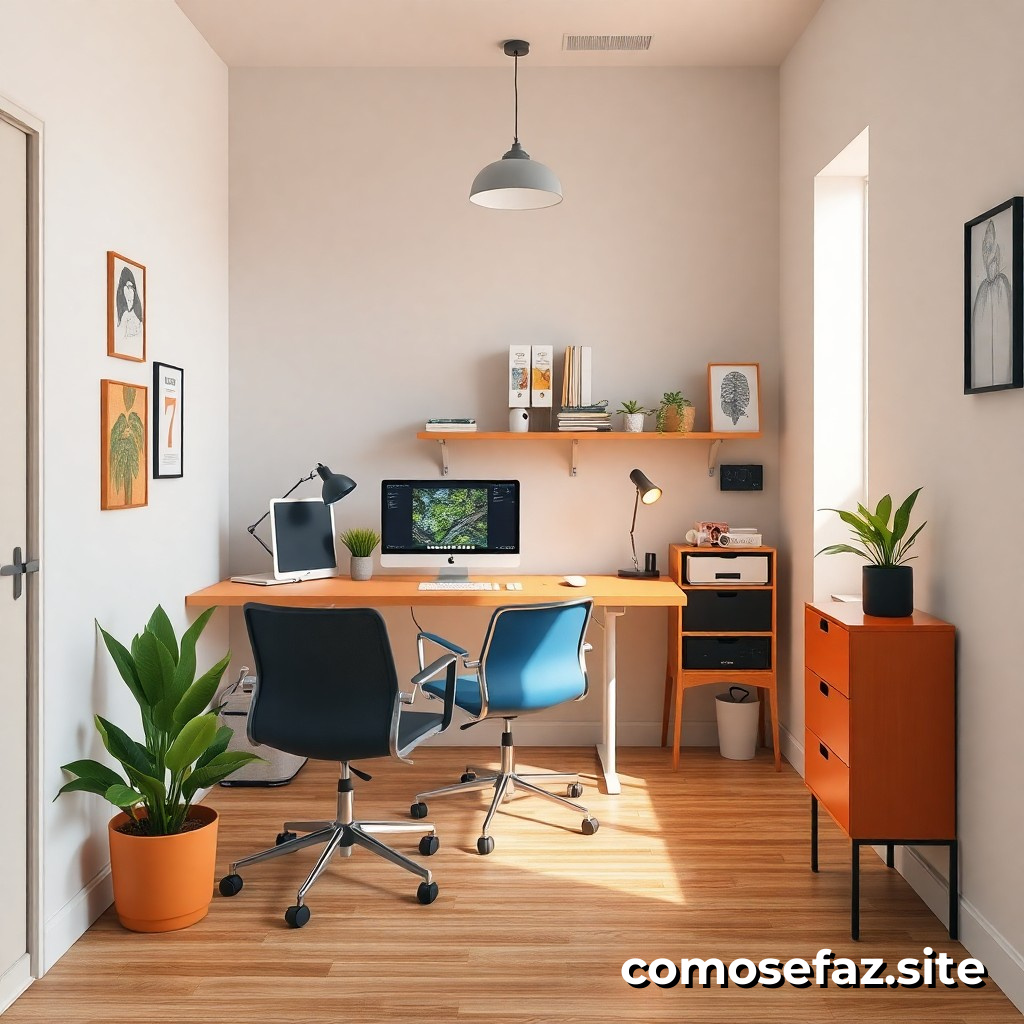 Organizando um espaço de trabalho eficiente em um ambiente pequeno